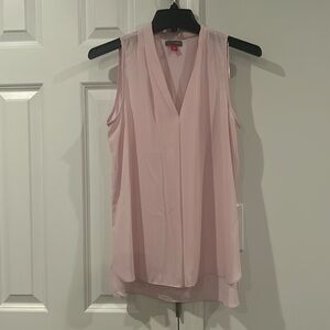 Vince Camuto Sleeveless V-Neck Pink Blouse